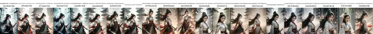 (dramatic, gritty, intense:1.4), masterpiece, best quality, 8k, insane details, intricate details, hyperdetailed, hyper quality, high detail, ultra detailed, Masterpiece, 1girl, solo, hanfu, dress, red ribbon, jewelry, wind, long sleeves, long hair, hair ornament, tassel, holding weapon, sword, looking at viewer, realistic, bamboo grove, Chinese architecture, <lora:swordsman_20230822184207:0.8>