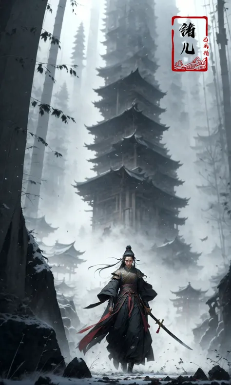 (dramatic, gritty, intense:1.4),masterpiece, best quality, 8k, insane details, intricate details, hyperdetailed, hyper quality, high detail, ultra detailed, Masterpiece,
1girl,solo, hanfu,dress,red ribbon,jewelry,wind,long sleeves,long hair, hair ornament,tassel, (full body:0.8),
holding weapon, sword,
looking at viewerrealisticbamboo groveChinese architecture
A shot with tension(Visual impact,giving the poster a dynamic and visually striking appearance:1.2),Chinese Zen style,impactful picture,
<lora:~Q?-N-VRQswordsman:0.9>