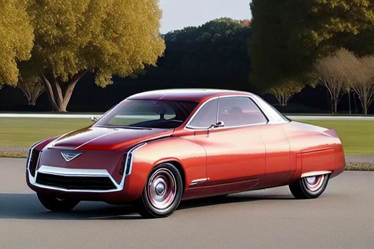 1950 bizarre Cadillac prototype as Chuck Jordan design concept, finely detailed, funky lady, <lora:jennieBlackpink_v1:1>, ue 5, a computer rendering, minimalism, octane render, 4k,