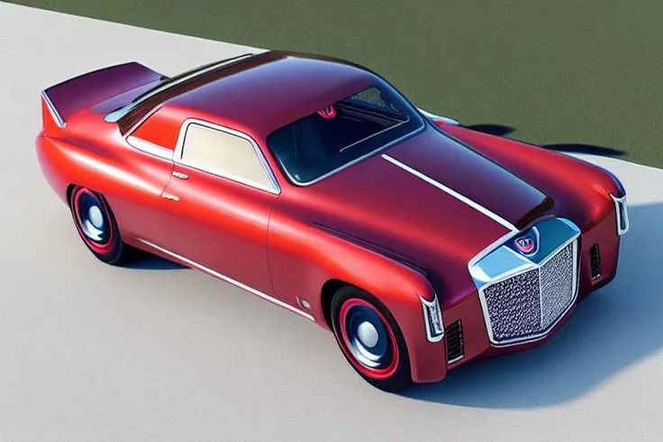 1950 bizarre Cadillac prototype as Chuck Jordan design concept, finely detailed, funky lady, <lora:jennieBlackpink_v1:1>, ue 5, a computer rendering, minimalism, octane render, 4k,