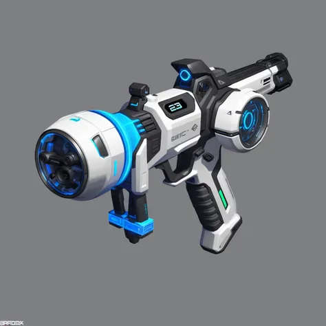 sci-fi white paint gun,HUD holo screen,  game art, digital hardsurface concept art <lora:DIGITAL_HARDSURFACE_CONCEPT_ART_STYLE-000014:0.5>