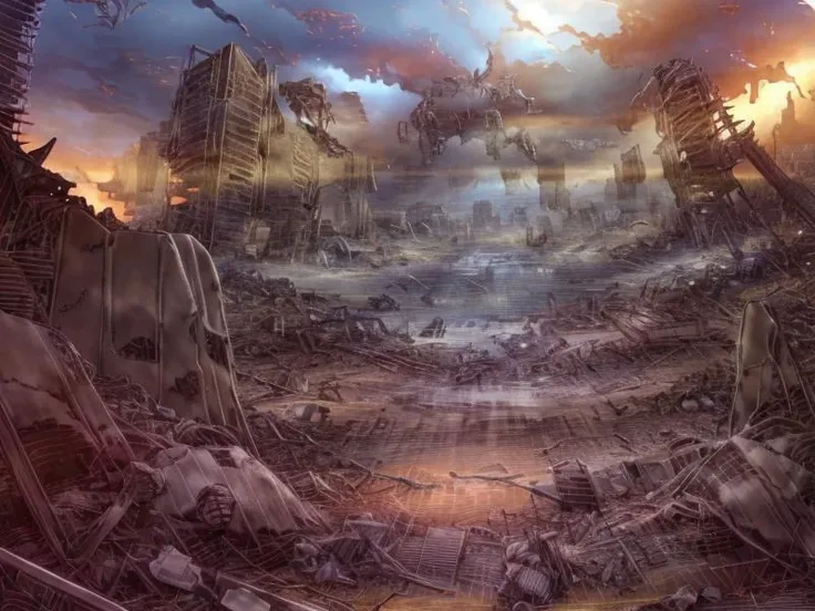 (Pui),(UHD:1.1), (nsfw:1.3),
(detailed background visible:1.2),
(Photorealistic:1.2),
1girl kneeling in ((three-dimensional maneuver gear:1.2), leather jacket) on a hill in front of a destroyed (city in ruins:1.8), (luminescent painting), (dim lighting), glowing LED, danger, nuclear hazard symbol,
<lora:Wasteland:1> Wasteland, the, and, with, wasteland, background,
(hyper detailed:1.2),
(Style: subsurface scattering, analog style, realistic, film photography, highres photo, cinematic Lighting, trending on artstation, ((high quality:1.2, masterpiece:1.2)), (8k resolution),)