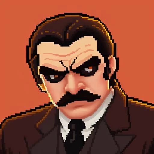 mafia boss,pixel art style