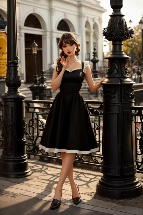 solo,1girl,4K, Masterpiece, highres, absurdres,
edgEV, a woman in a black and white dress standing next to a lamp post ,wearing edgEV_vintage dress
<lora:edgEuropean_Vintage:0.8>