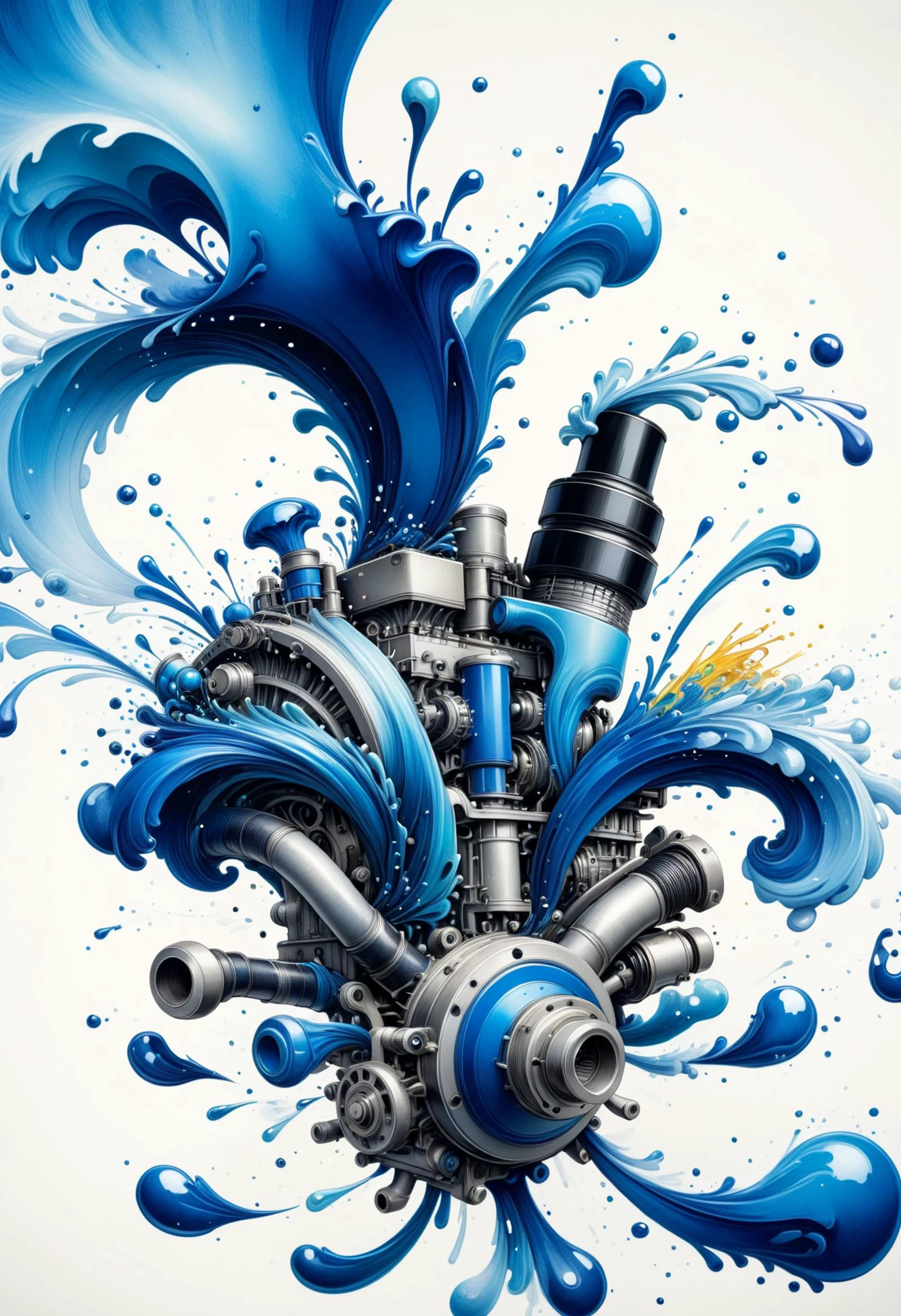 DonMW4t3r3l3XL chinese ink painting, technological advancements, frustum culling, cob engine, realist, ink drawing, exploded view, motion blur, selective focus, ultra-high resolution, cutting-edge, tone <lora:DonMW4t3r3l3XL:1>