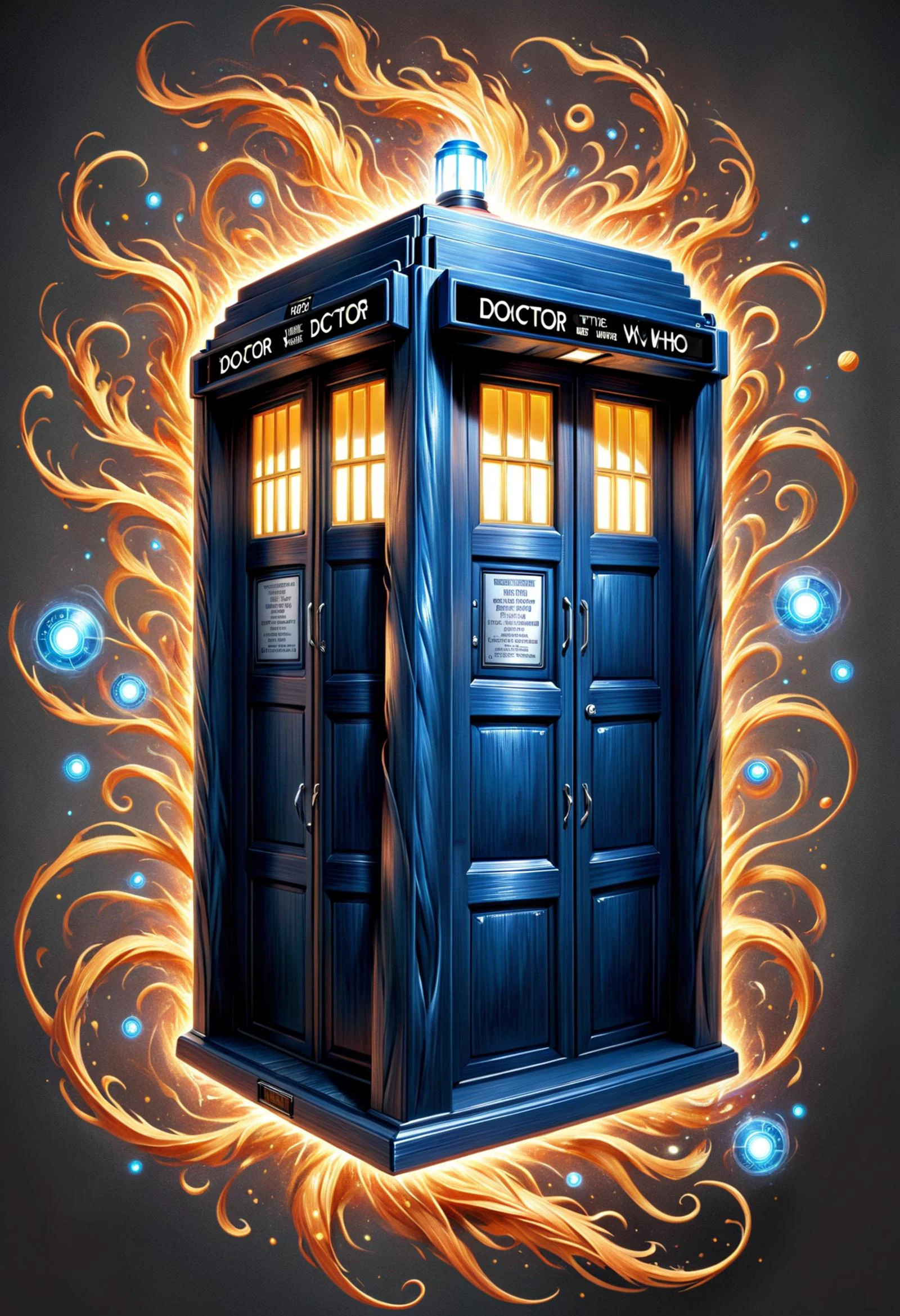 DonMF1r33l3XL huge tardis (doctor who, fictional), sculpted body,
bug deflector,
pedal covers, silk, ethereal,
graphite gray, embossed patterns, , <lora:DonMF1r33l3XL:1>