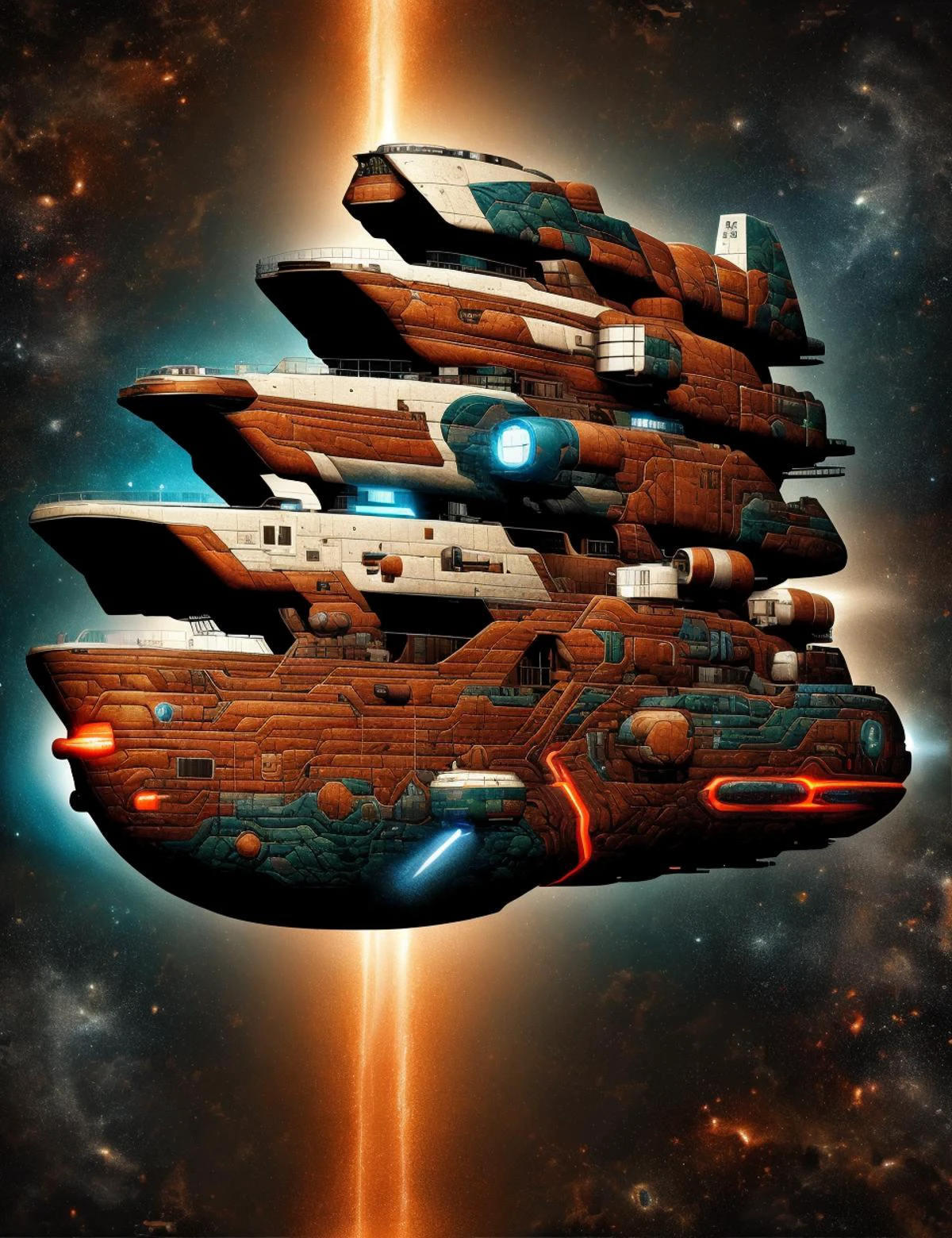 DonM34r7h3l3, scifi extra-large streamlined freighter, electric propulsion systems, ceramic tiles, radar antennas,radar,viewports,metallic finishes , <lora:DonM34r7h3l3:1>