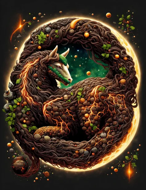 DonM34r7h3l3, huldra, Mythical lunar creature, pounding an elixir of life, immortality and longevity, gentle and serene, connection to lunar deities, symbol of selflessness and sacrifice, <lora:DonM34r7h3l3:1>