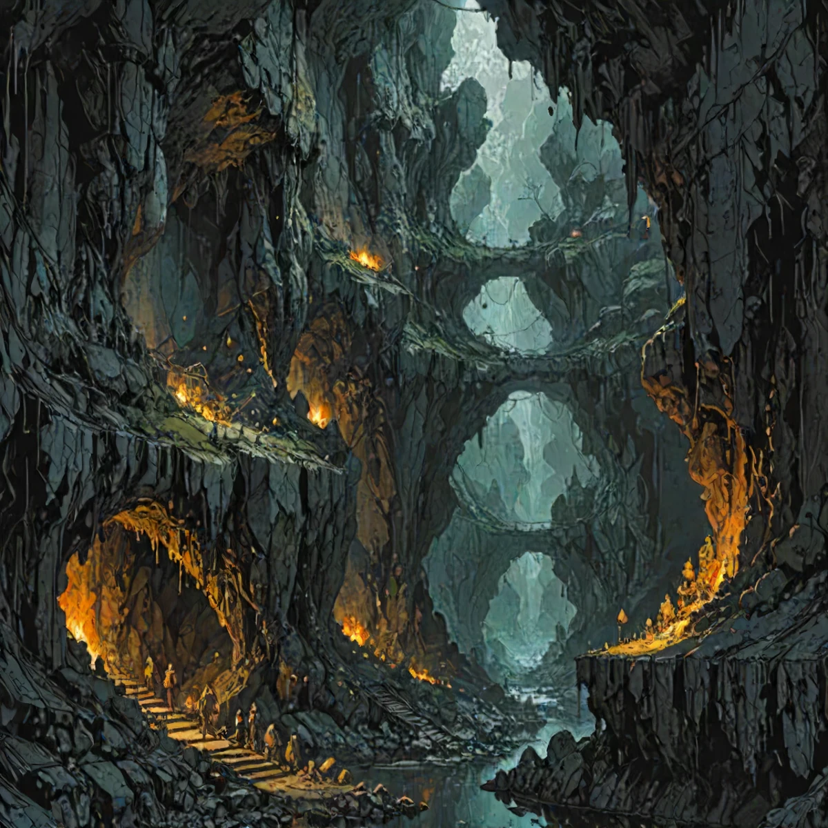 <lora:LCMTurboMix_Euler_A_fix:1> Atompunk, A dark, foreboding cave, with stalactites and echoes that seem to whisper., <lora:SDXLNuclearBrushv2:1> <lora:neg4all_bdsqlsz_xl_V9:1>