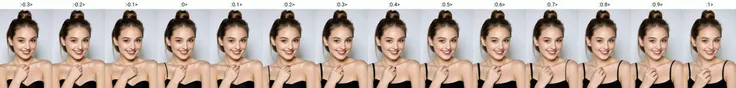 (masterpiece:1.21),(bestquality:1.21),8k,high detailed,ultra-detailed,depth of field,wide angle,1girl,beautiful face,Graceful Hands,Real Skin Texture,solo,looking at viewer,clean background trending,(portrait photo of a gray backdrop),black eyes,beautiful detailed eyes,random_color_lipstick,eyeliner,eyelashes,random_color_nail_polish,earrings,necklace,
Golden brown Hair,hair bun,Laughing,High key lighting,shadow,
<lora:HandFineTuning_XL:-0.3>,