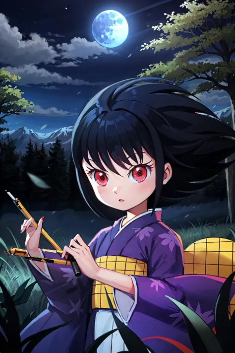 masterpiece, best quality, 1girl, solo,moon,forest,night,
<lora:onihimeV2:1>onihime,