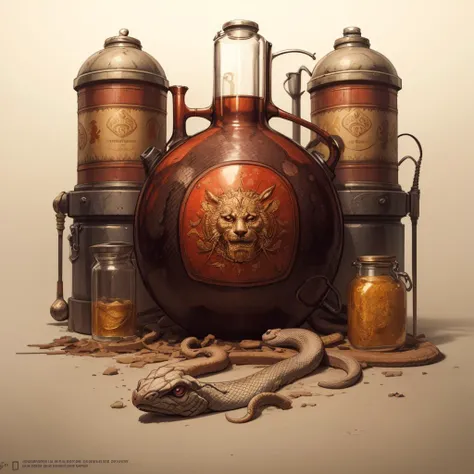 ((masterpiece:1.3,concept art,best quality,detailed)),snake oil,award winning illustration,<lora:add_detail:1>