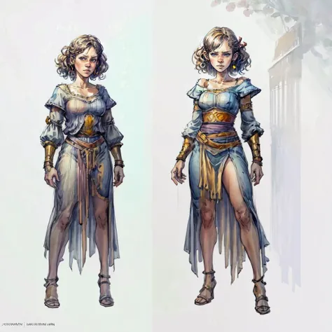 ((masterpiece:1.3,concept art,best quality,detailed)), 1woman, warrior, , curly hair, medieval, <lora:add_detail:1> <lora:epi_noiseoffset2:1>, <lora:watercolorV1:1>