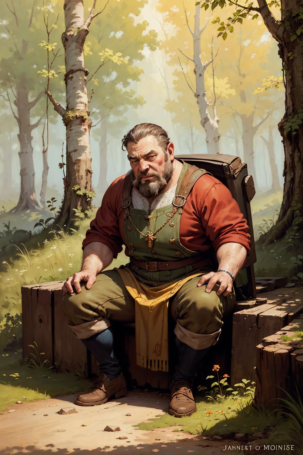 1 dwarf, big head, big nose, fantasy, forest
(digital painting by Jean-Baptiste Monge and Andre Kohn)