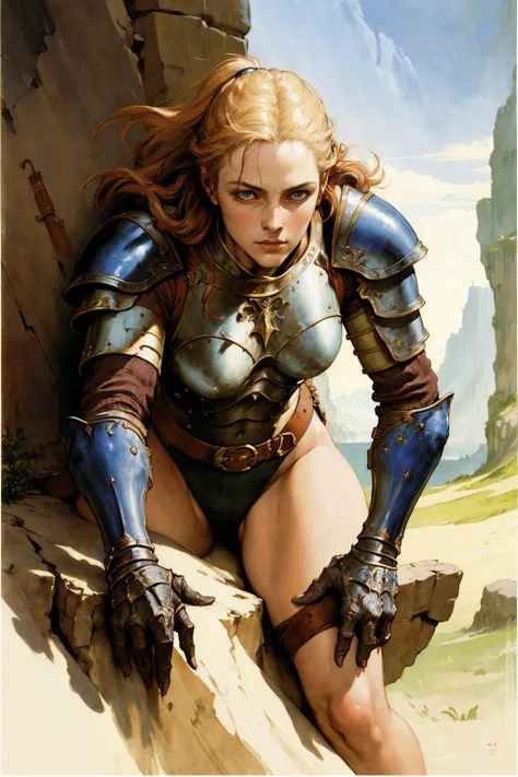 1 woman, rogue, leaning forward, armor muted colors, high contrast, fantasy, dnd,
realistic, photorealistic
( Alan lee) ,
(masterpiece, best quality, beautiful and aesthetic:1.2),
