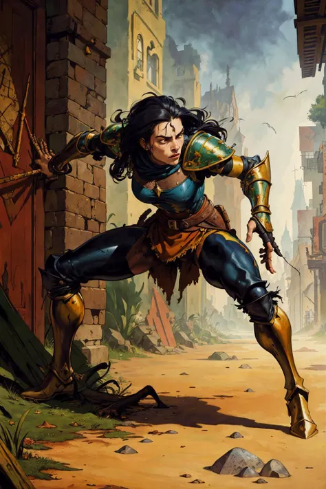1 woman, rogue, leaning forward, armor muted colors, high contrast, fantasy, dnd,
realistic, photorealistic
( Jacob Lawrence , Jacek Yerka Jackson Pollock) ,
(masterpiece, best quality, beautiful and aesthetic:1.2),