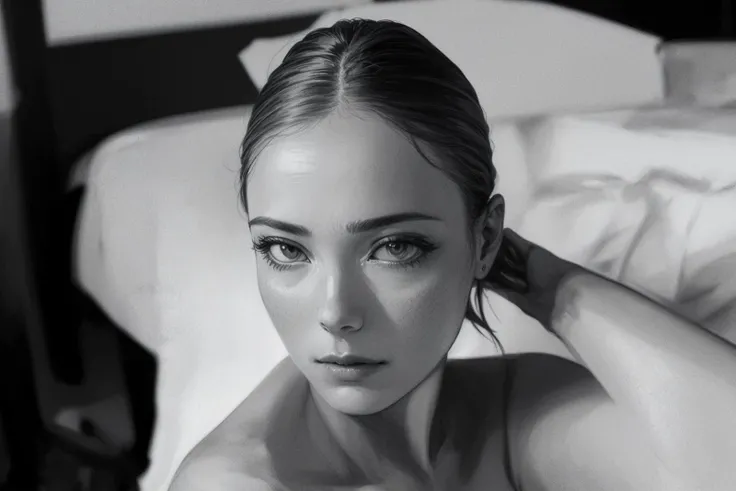 (masterpiece:1.2),(best quality:1.3, high quality:1.3), greyscale, closed mouth