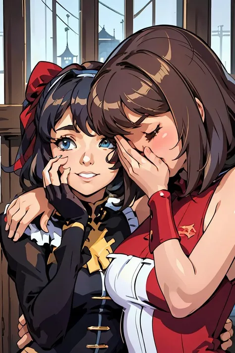 (masterpiece, best quality), 2girl, <lora:laughing_girls_meme_v1:1> girlsmeme