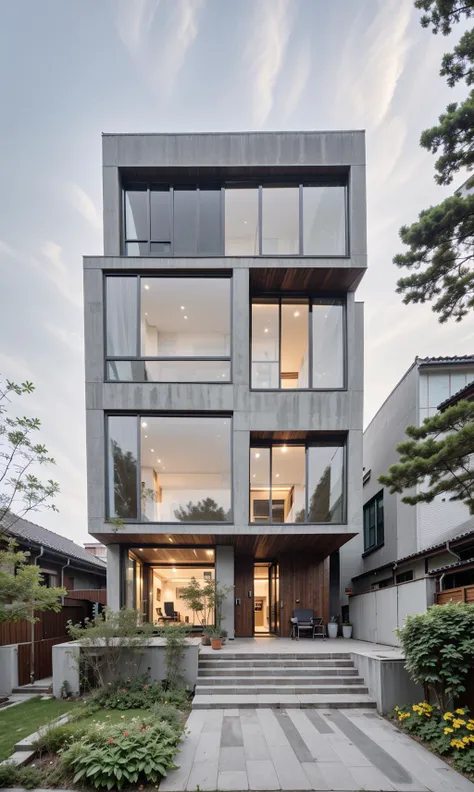 architecture focus, dezeen,
architecture, photo of housev1, house, exterior, 
 <lora:housev1:0.8>