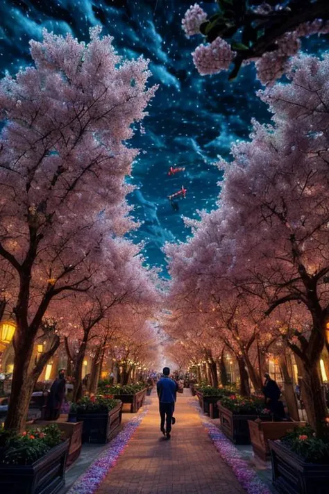 paint (strokes)+, atmosphere, intricate, clouds, aspect ratio 1:1, raytracing, Bokeh, smooth, (colorful), (detailed complex busy background: 0.8), hydrangea, repair drones, (night:1.4), Sharp Eyeliner, intricate details, hand on Chinese sword, beautiful, flat illustration, scenery, detail love, (ultra-detailed), day, photon mapping, ((intricate details)), ship wake, (The Peach Tree), crowd, <lora:add-detail-xl:0.8> <lora:add_detail:1>