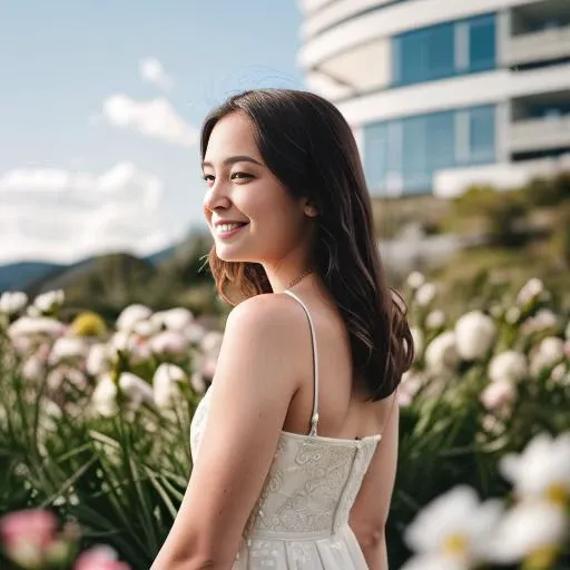 1girl, smiley face, white flax dress, wind, looking away, dress lift,
detailed background filled with (many:1.1) (colorful:1.1) (flowers):1.1, (quality:1.1), (photorealistic:1.1), (resolution:1.1), (sharpness:1.1), (cinematic lighting), depth of field,
Canan EOS R6, 135mm, 1/1250s, f/2.8, ISO 400,