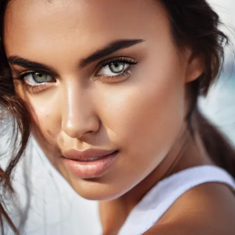 <lora:irinashayk_xl_lora-000030:1> irinashayk A half body Portrait of a beautiful 26 year old woman, focus on eyes, sexy stare, hi detail, sharp focus, perfect lighting, awesome, dslr, 4k high quality. extra detail, extra sharp, magical, perfect moment, natural skin, pores