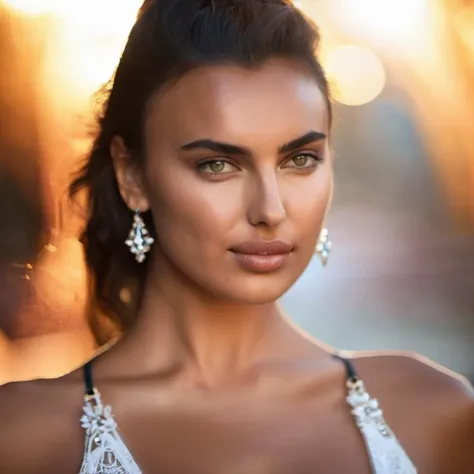 photograph of topless Arab woman in water, wet hair pulled back, brown skin color, exotic, wet panties, soaked, desert oasis, hair slicked back, beautiful symmetrical face, ultra realistic, fashion editorial, elegant, highly detailed, intricate, sharp focus, 85mm, full body shot, (centered image composition), trending on instagram