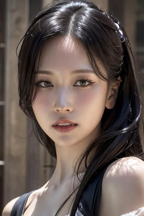 Best Quality, a stunning photo with beautiful saturation, A cute Japanese woman,Straight black hair,A heavy eyelid,cuminmouth, , {cum in mouth｝,NSFW, {No clothes｝, Bukkake, facials, Close eyes,33 yo,((