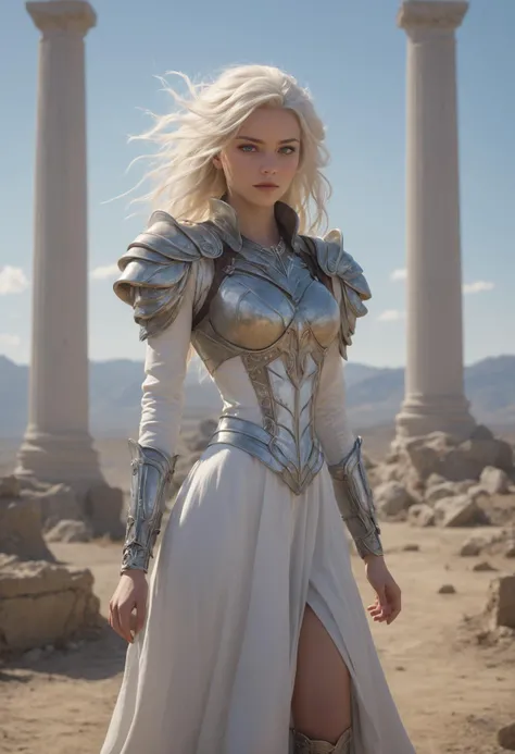 medium shot, DonMM1y4XL midage woman, rural landscape, column, renaissance art, stonepunk, enchanting, particle systems, godot engine, cyberpunk, decalcomania, front view, atmospheric scattering, fuzzy background, uhd, innovative, consonance #dynamic range, f/5.6, shutter speed 1 sec, iso6400, white balance shade, exposure compensation "-3.0 ev", manual shooting mode, leading lines, focus mode manual, evaluative metering" <lora:DonMM1y4XL-v2rb>