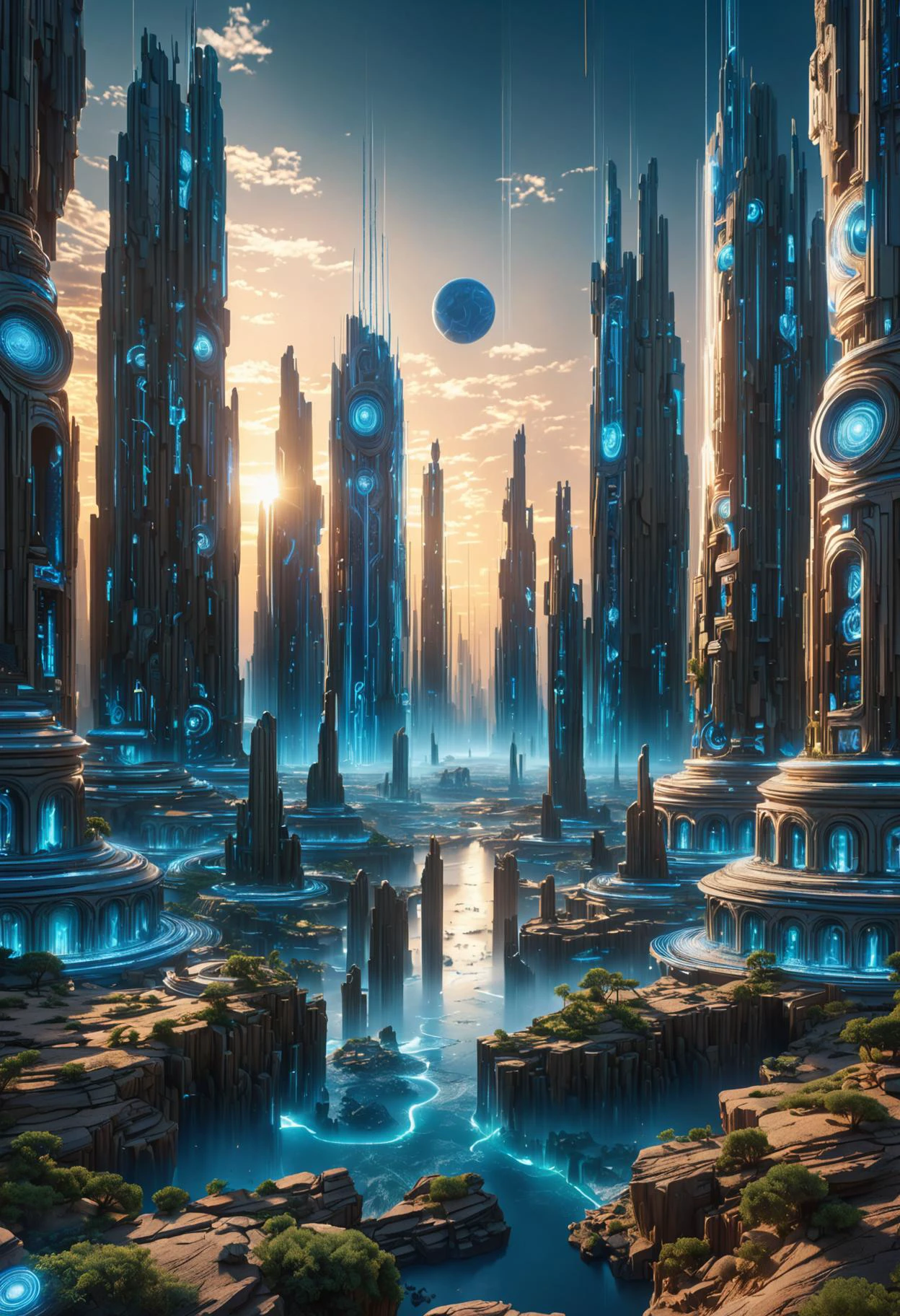 oasis, planetary alignment,long shot DonMM1y4XL man, futurism, cyberpunk, thunderous, matte painting, source engine, surrealist, sgraffito, 2d, environment lighting, pinnacle of creativity, ultra-high resolution, daring, aphorism # f/5.6, shutter speed 1/8000 sec, iso800, white balance shade, exposure compensation "+2.5 ev", shutter priority shooting mode, leading lines, focus mode single, center-weighted metering", <lora:released\DonM3t3rn1tyXL-v1.1-000008:0.6>,<lora:myLora\DonMM1y4XL-v1.1-000008>