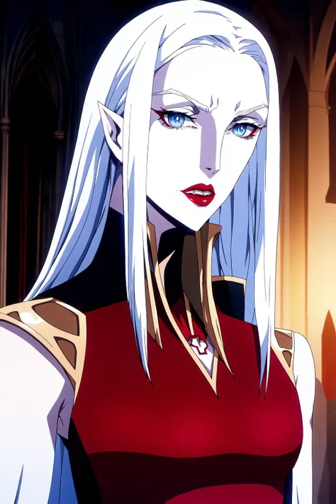 castlevania style, mouth, red lips, <lora:CastlevaniaStyle:1>