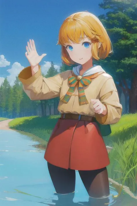 <lora:FuyunoV1:1>, (best quality, masterpiece), 1girl, solo, outdoors, standing, princess