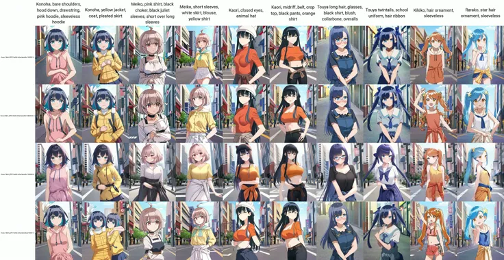 Konoha, bare shoulders, hood down, drawstring, pink hoodie, sleeveless hoodie, solo, 1girl, cowboy shot, arm around waist, downtown, street, outdoors, 
<lora:16bit_EP01to06-loha-bundle-18000:1>