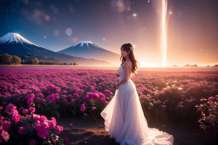 (lake,fujisan,fuji mountain,mountain,cinematic lighting),
rainbow,flowers,colorful bubble,snowflakes,halo,ice and snow,flower sea,
,
night sky,starry sky,meteor shower,moon,meteor,galaxy,hyper_galaxy,star_trail,universe,satellite,(dimly lit:2),
BREAK (lake,fujisan,fuji mountain,mountain,cinematic lighting),
rainbow,flowers,colorful bubble,snowflakes,halo,ice and snow,flower sea,
,
pink,spring,sakura,sakura tree,cherry tree,cherry blossoms,glacier,(dimly lit:2),tanabata,
BREAK (lake,fujisan,fuji mountain,mountain,cinematic lighting),
rainbow,flowers,colorful bubble,snowflakes,halo,ice and snow,flower sea,
,
( hard light:1.4),(volumetric:1.4),well-lit,((white)),
3girls,long_dress,front view,from front,lineup,standing,white wedding dress,necklace,earrings,flower crown,anklet,rainbow hair,(white skin,slim body),
<lora:glowingdust_20230806143817:0.2>,glowingdust,bokeh,<lora:yuzuv10:0.5>,
BREAK (lake,fujisan,fuji mountain,mountain,cinematic lighting),
rainbow,flowers,colorful bubble,snowflakes,halo,ice and snow,flower sea,
,
sunset,volcano,((red)),(dimly lit:1.4),surrealism,dream-like,<lora:BioluminescenceBeach:0.5>,fireworks,