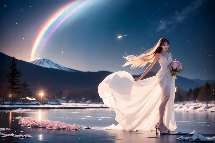 lake,fujisan,fuji mountain,mountain,cinematic lighting,
rainbow,flowers,colorful bubble,snowflakes,halo,ice and snow,
, 
night sky,starry sky,meteor shower,moon,meteor,galaxy,hyper_galaxy,star_trail,universe,satellite,(dimly lit:1.8),
BREAK lake,fujisan,fuji mountain,mountain,cinematic lighting,
rainbow,flowers,colorful bubble,snowflakes,halo,ice and snow,
, 
pink,spring,sakura,sakura tree,cherry tree,cherry blossoms,glacier,(dimly lit:2),
BREAK lake,fujisan,fuji mountain,mountain,cinematic lighting,
rainbow,flowers,colorful bubble,snowflakes,halo,ice and snow,
, 
( hard light:1.5),(volumetric:1.5),well-lit,((white)),
3girls,front view,from front,lineup,standing,white wedding dress,necklace,earrings,flower crown,anklet,rainbow hair,(white skin,slim body),
<lora:glowingdust_20230806143817:0.2>,glowingdust,bokeh,<lora:yuzuv10:0.5>,[high heels],
BREAK lake,fujisan,fuji mountain,mountain,cinematic lighting,
rainbow,flowers,colorful bubble,snowflakes,halo,ice and snow,
, 
sunset,volcano,((red)),(dimly lit:1.4),surrealism,dream-like,<lora:BioluminescenceBeach:0.4>