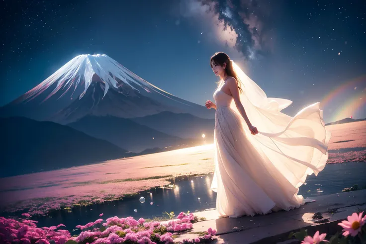 lake,fujisan,fuji mountain,mountain,cinematic lighting,
rainbow,flowers,colorful bubble,snowflakes,halo,ice and snow,
, 
night sky,starry sky,meteor shower,moon,meteor,galaxy,hyper_galaxy,star_trail,universe,satellite,(dimly lit:1.8),
BREAK lake,fujisan,fuji mountain,mountain,cinematic lighting,
rainbow,flowers,colorful bubble,snowflakes,halo,ice and snow,
, 
pink,spring,sakura,sakura tree,cherry tree,cherry blossoms,glacier,(dimly lit:2),
BREAK lake,fujisan,fuji mountain,mountain,cinematic lighting,
rainbow,flowers,colorful bubble,snowflakes,halo,ice and snow,
, 
( hard light:1.5),(volumetric:1.5),well-lit,((white)),
3girls,front view,from front,lineup,standing,white wedding dress,necklace,earrings,flower crown,anklet,rainbow hair,(white skin,slim body),
<lora:glowingdust_20230806143817:0.2>,glowingdust,bokeh,<lora:yuzuv10:0.5>,[high heels],
BREAK lake,fujisan,fuji mountain,mountain,cinematic lighting,
rainbow,flowers,colorful bubble,snowflakes,halo,ice and snow,
, 
sunset,volcano,((red)),(dimly lit:1.4),surrealism,dream-like,<lora:BioluminescenceBeach:0.4>
