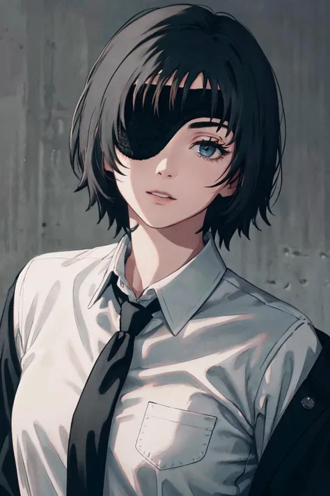 <lora:himeno:1> dynamic pose, himeno,short hair,eyepatch,formal,collared shirt, black jacket, black necktie,short hair
(best quality, masterpiece, RAW photo,ultra-detailed:1.2), <lyco:GoodHands-beta2:1.0>,1girl,solo,looking at viewer,