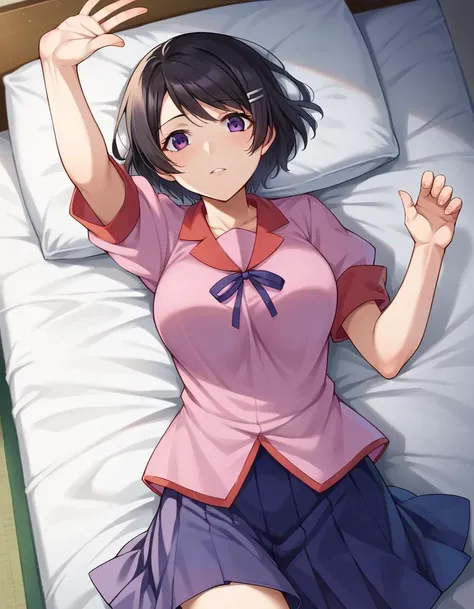 (((White futon:1.3))), (((Big hands caressing her chest over her pink clothes:1.9))), (((Top quality masterpiece high resolution perfect human body:1.3))), (((shout:1.3))), (((1 Female:1.3. Moaning:1.3 Cute:1.3 Brown Hair:1.3. Wavy Hair:1.3. Bob Cut Hair:1.3. Round Eyes, Beautiful Women:1.3. Shapely breasts, brown eyes, side-swept bangs, wearing a pink towel-like work uniform:1.3. My cheeks are red:1.3. Sweat:1.3)))), (((Dark Room:1.3. Ryokan guest rooms:1.3 tatami mats:1.3 White futon:1.Lying on his back on the 9:1.3. Night:1.3)))