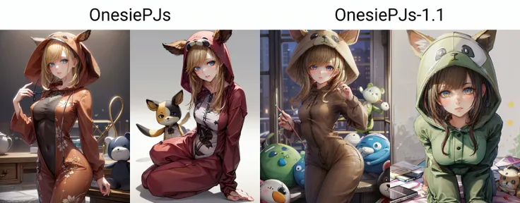 ((best quality)), ((highly detailed)), masterpiece, absurdres, detailed face, beautiful face, (detailed eyes, deep eyes), (1girl), cowboy shot, <lora:OnesiePJs:.9>, onesie, <lora:hairdetailer:1>, inside, in a bedroomstuffed toys, stuffed animals
