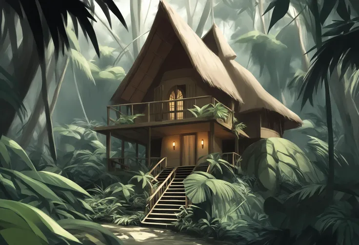 score_9, score_8_up, score_7_up, score_6_up, score_5_up, score_4_up, source_anime BREAK, natural lighting, female, chambermaid, jungle manor house, Chilean, riverbank, nose