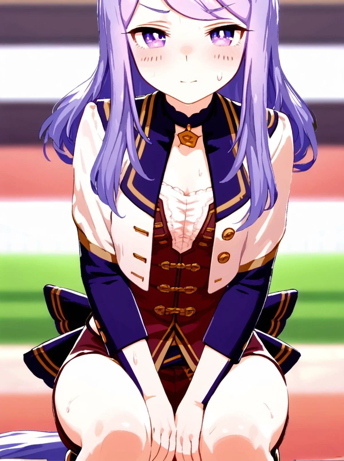 score 9, score 8 up, score 7 up, rating questionable,
detailed background,
<lora:mcqueen.pony:1>,
mcqueen, race,
wide hips, shiny,
sweat, sweatdrops,
exercising, tired, hands on knees, looking at viewer, smile,