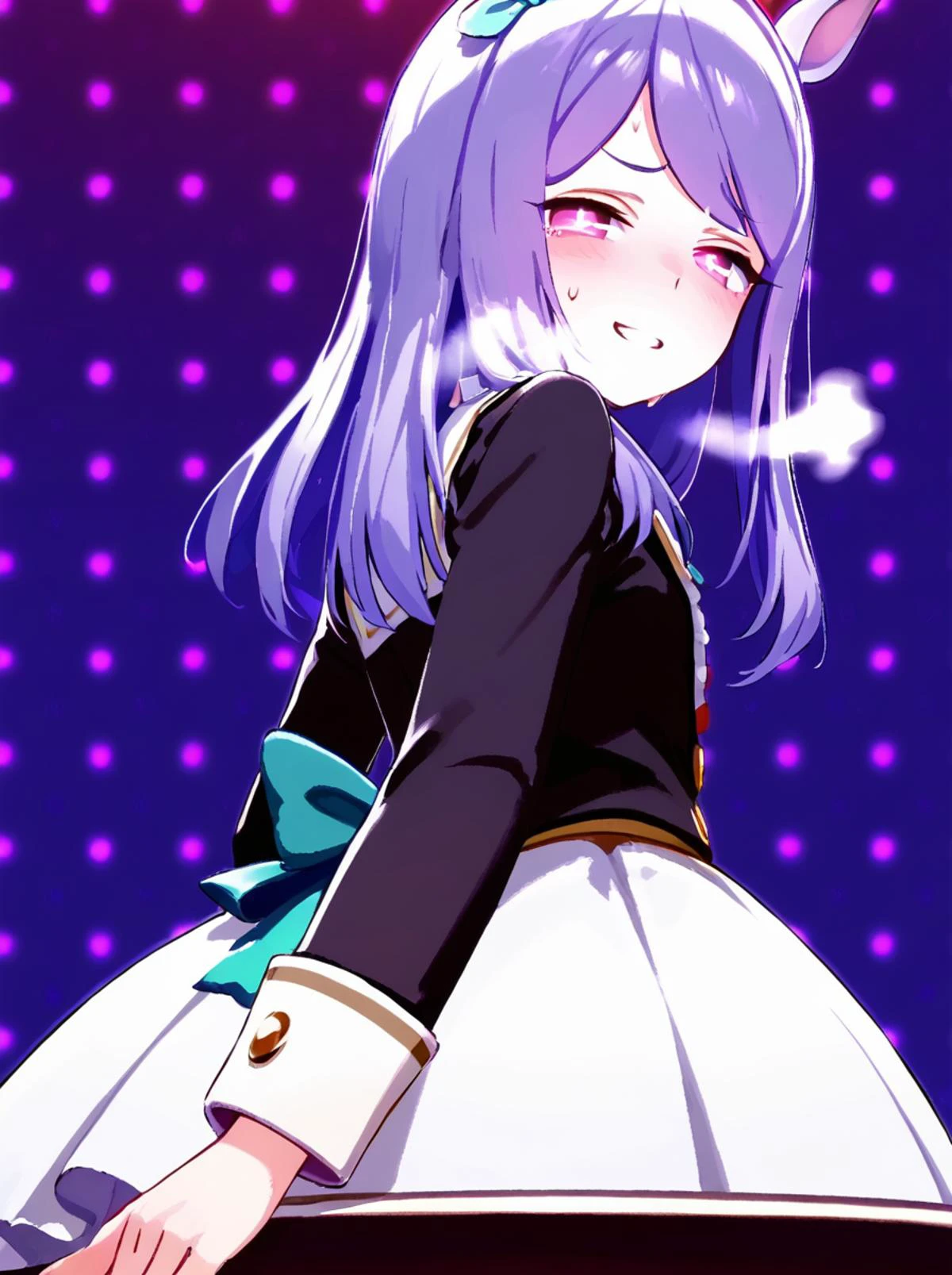 score 9, score 8 up, score 7 up, rating questionable,
detailed background,
<lora:mcqueen.pony:1>,
mcqueen,
wide hips, shiny skin,
night, shadowed face, yandere, half-closed eyes, heart, heavy breathing, panting, sweat, sweatdrop, glowing eyes,
look back, evil grin, frown,