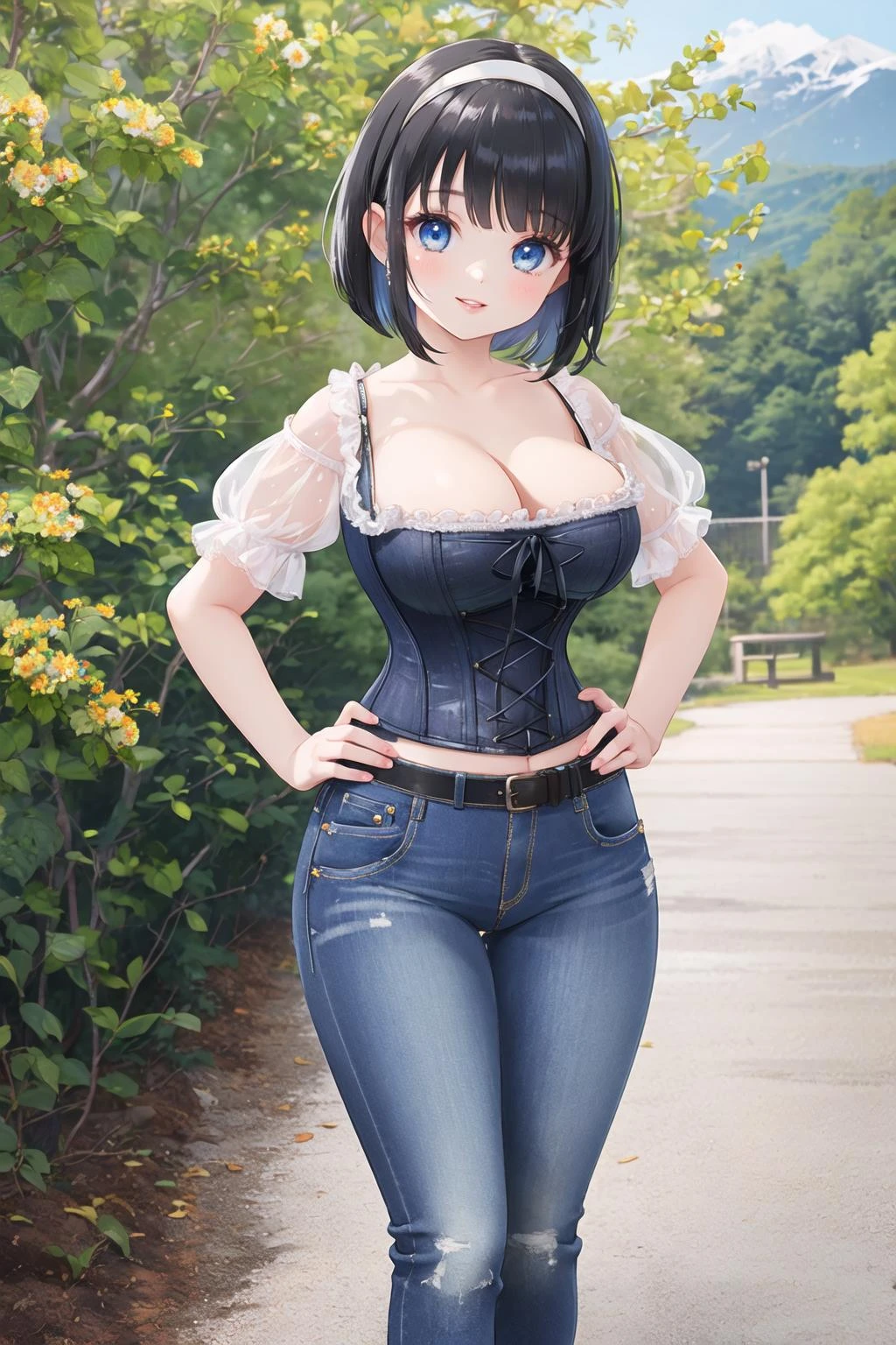 Puffy Sleeve Corset Tops
