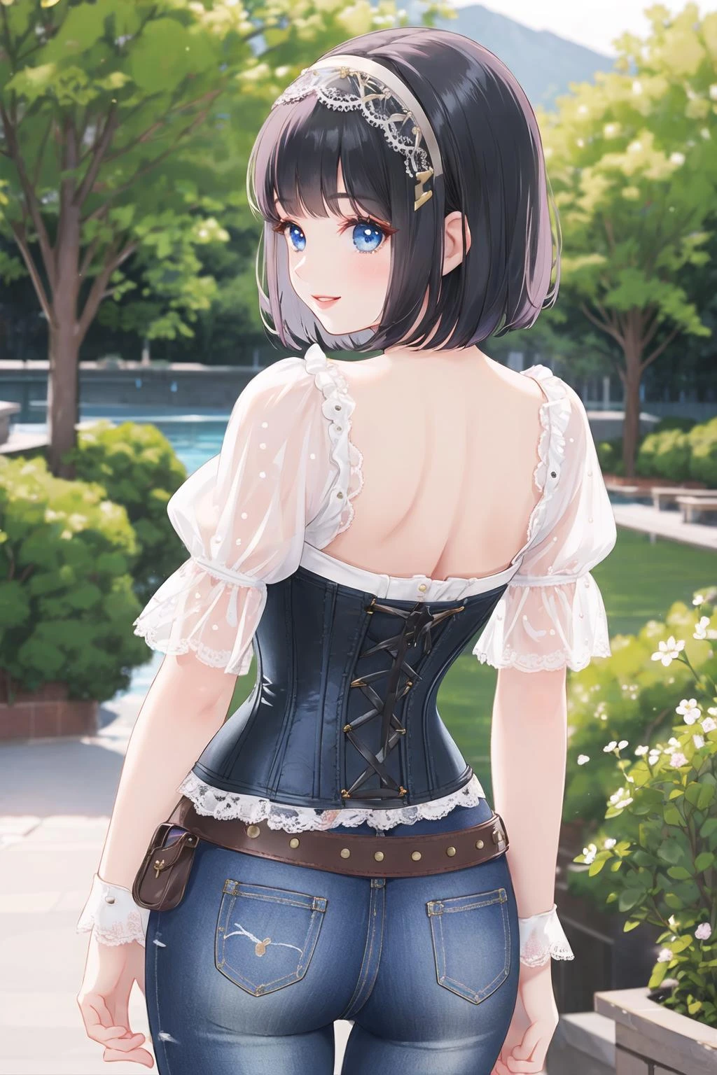 Puffy Sleeve Corset Tops
