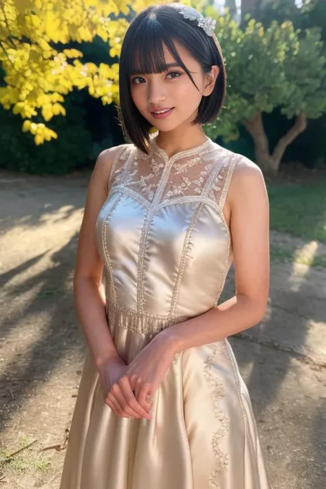 1girl,(wearing a beautiful dress:1.2),(RAW photo, best quality), (realistic, photo-realistic:1.4), masterpiece, an extremely delicate and beautiful, extremely detailed, 2k wallpaper, Amazing, finely detail, extremely detailed CG unity 8k wallpaper, ultra-detailed, highres, soft light, beautiful detailed girl, extremely detailed eyes and face, beautiful detailed nose, beautiful detailed eyes,cinematic lighting,(autumn scenery),(morning light),perfect anatomy,slender body,smiling <lora:himenohinano_lora:0.8> ,(bokeh)<lora:more_details:0.3>