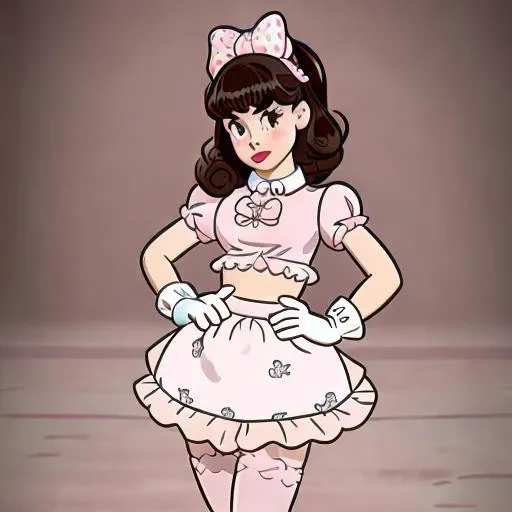 <lora:rubberhose:0.7> a cartoon character of a girl in a pink poodle skirt, high quality, cute face, pouty lips, rosy cheeks,