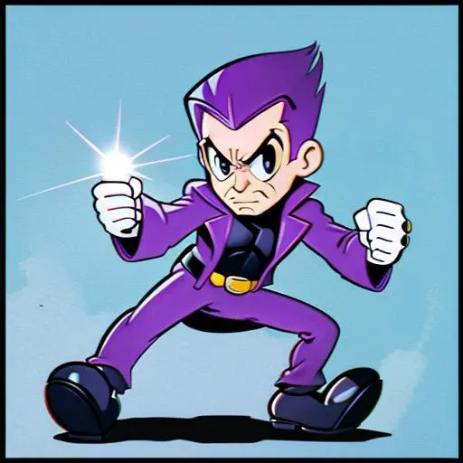 <lora:rubberhose:0.8> a cartoon character of xmen magneto, high quality, kingdice, cute face, full body, (rubberhose:0.55)