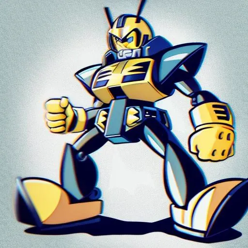 <lora:rubberhose:0.8> a cartoon character of bumblebee transformer, high quality, kingdice, cute face, full body, (rubberhose:0.55)