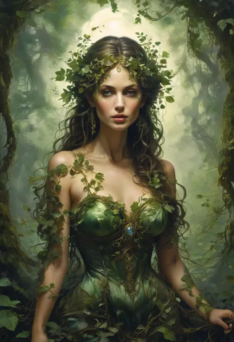 score_9, score_8_up, score_7_up, 
Extremely detailed realistic scene, 
sexy Dryad in moonlit forest grove, wearing an elegant dress made of silk and leaves and mass and vines, tending to the trees, 
<lora:Tweak_FaeTasticDetailer-SDXL:0.6> (full body), detailed dark anime sketch