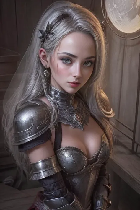 lifelike texture,dramatic lighting,Nikon RAW photo,Fujifilm XT3,masterpiece,best quality,(photorealistic:1.4),ultra detailed,extremely detailed face,,fantasy,fantasy world,64K,(exquisite hair ornament:0.8),1girl moon night light lake glass,pov,
beautiful face,beautiful eyes,dappled sunlight,exquisite golden and silver armor,,bad-hands-5,<lora:Detail Slider V2 By Stable :0.4>,(smallbreast:0.7),<lora:BreastInClass-AsianFlatChest_v10:0.8>,skswoman,<lora:Anne Hathaway:0.9>,
